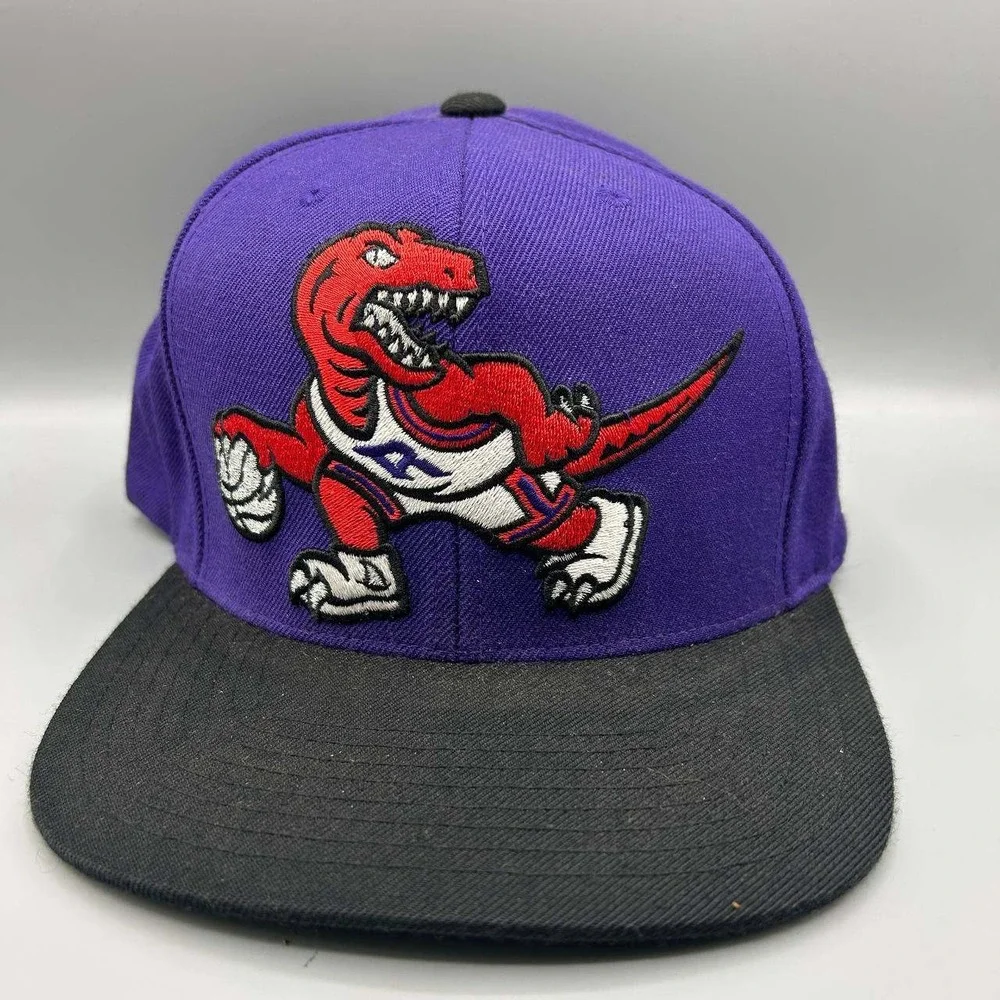 Toronto Raptors Hat Men Big Logo Embroidered Mitchell & Ness Snap Back Cap